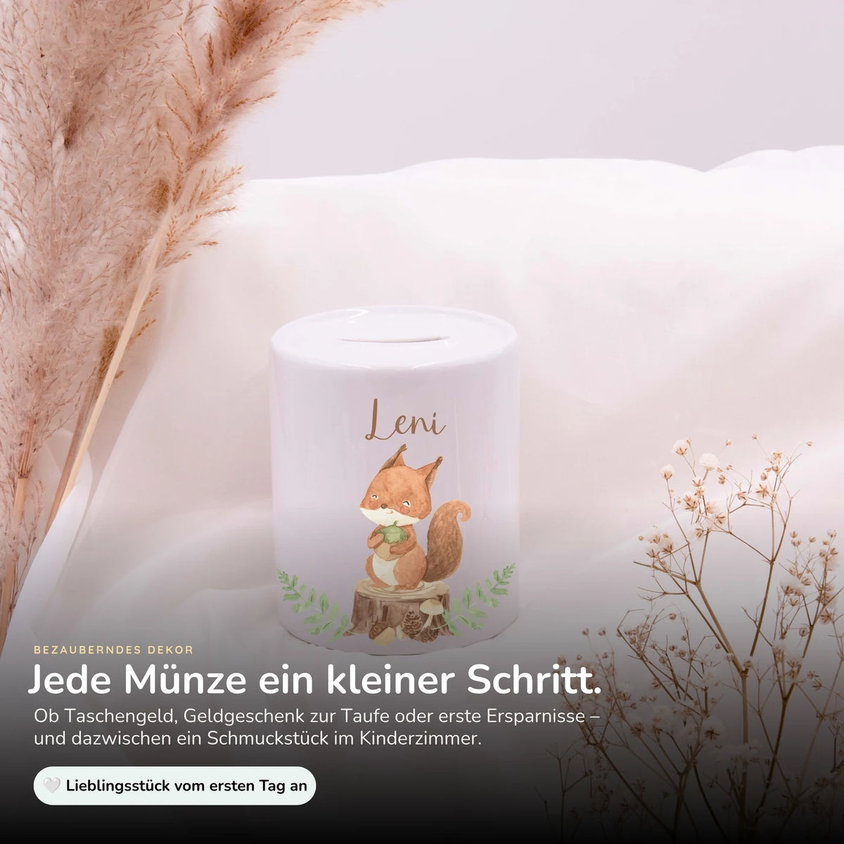 Spardose Kinder aus Keramik - Fuchs