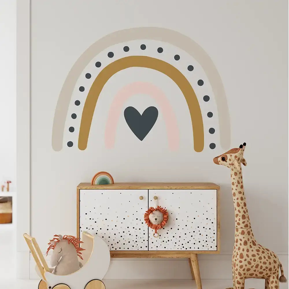 Wandaufkleber rainbow mini dot