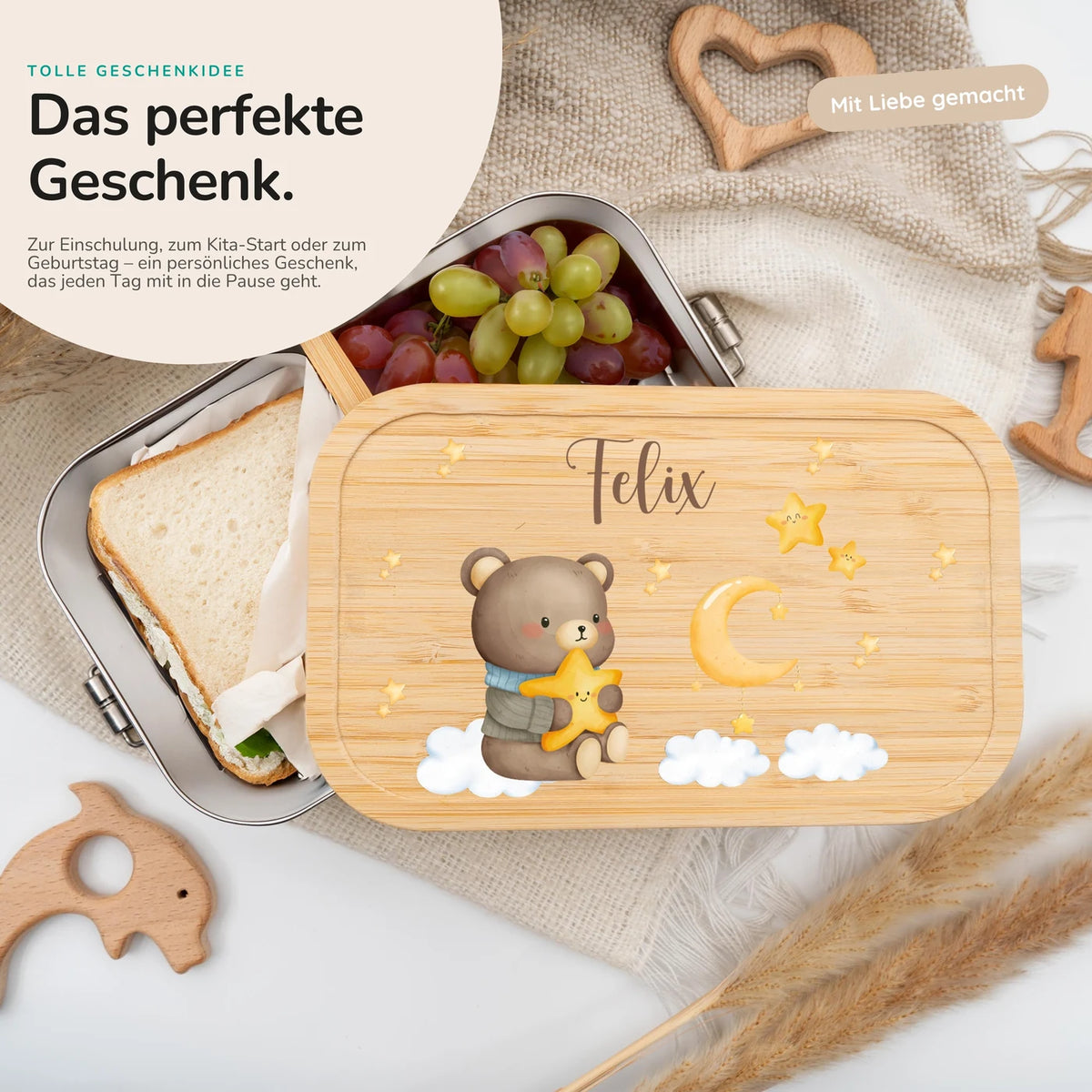 Brotdose Kinder personalisiert - Süßer Elefant