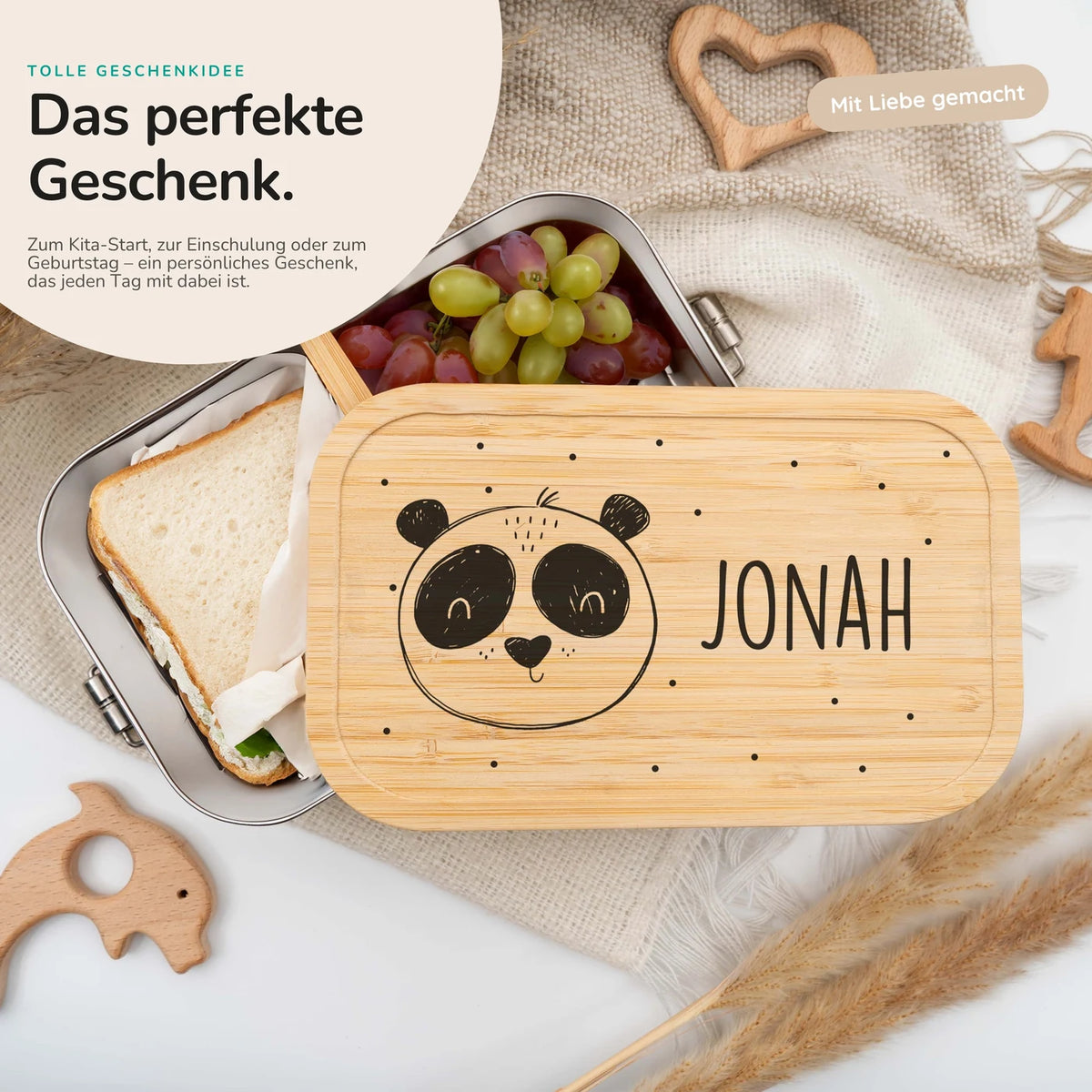 Brotdose personalisiert Panda Bär