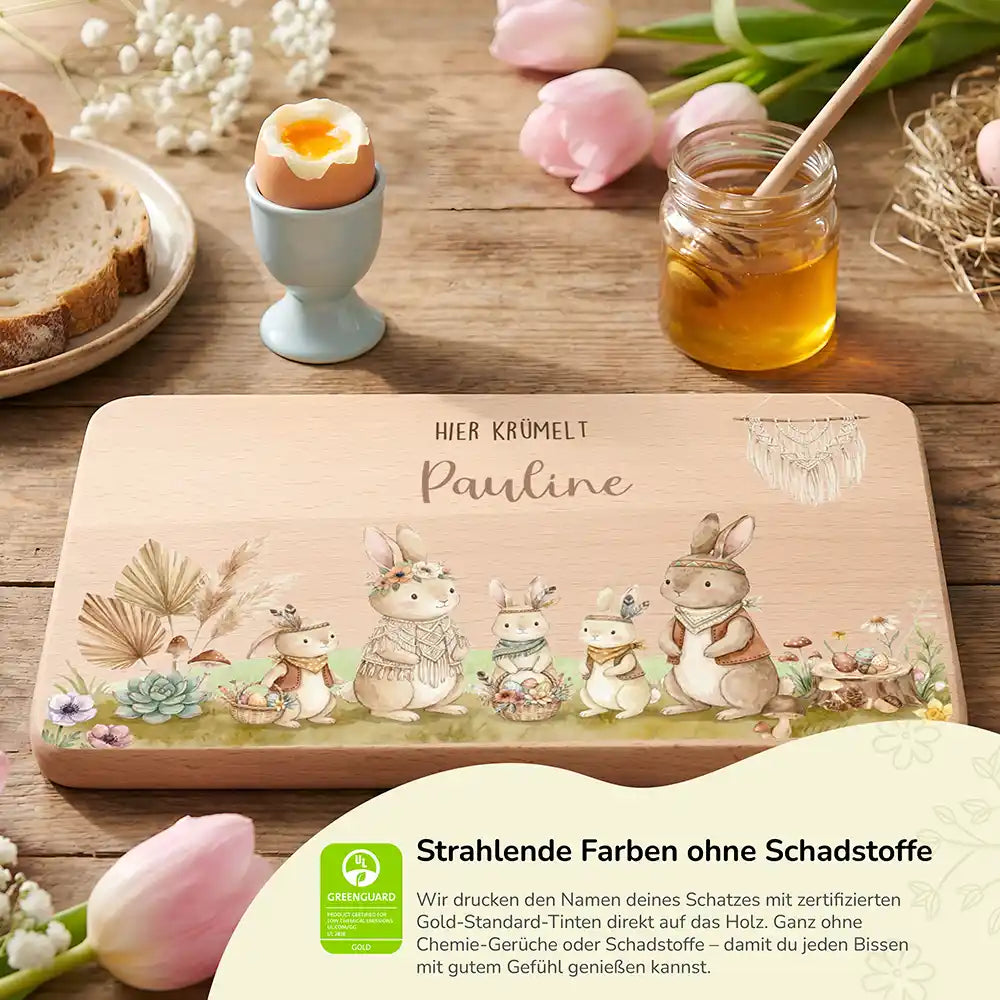 Frühstücksbrettchen Ostern - Osterhasen