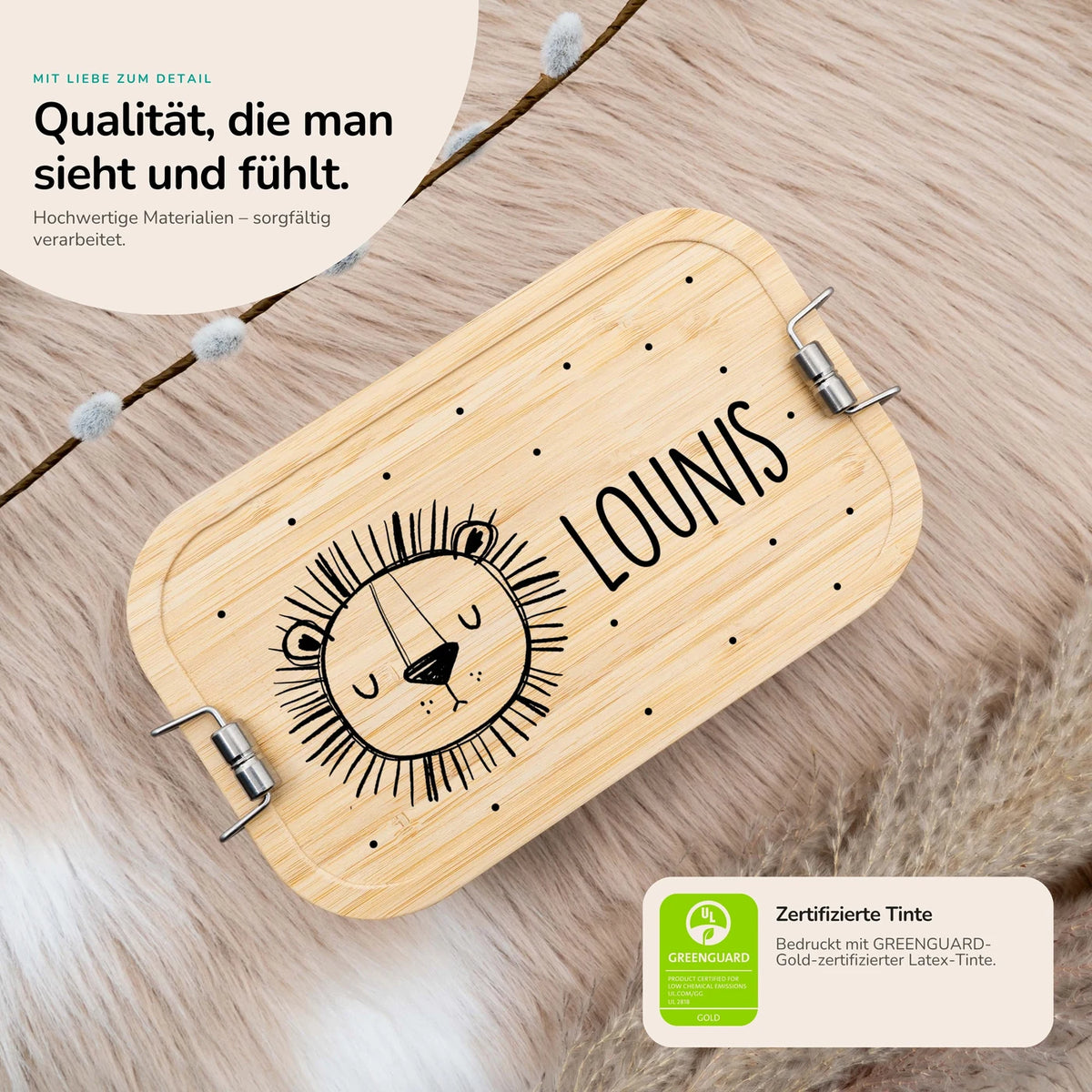 Brotdose personalisiert Löwenkopf
