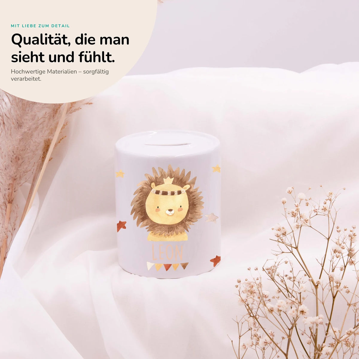 Spardose Kinder aus Keramik - Löwe