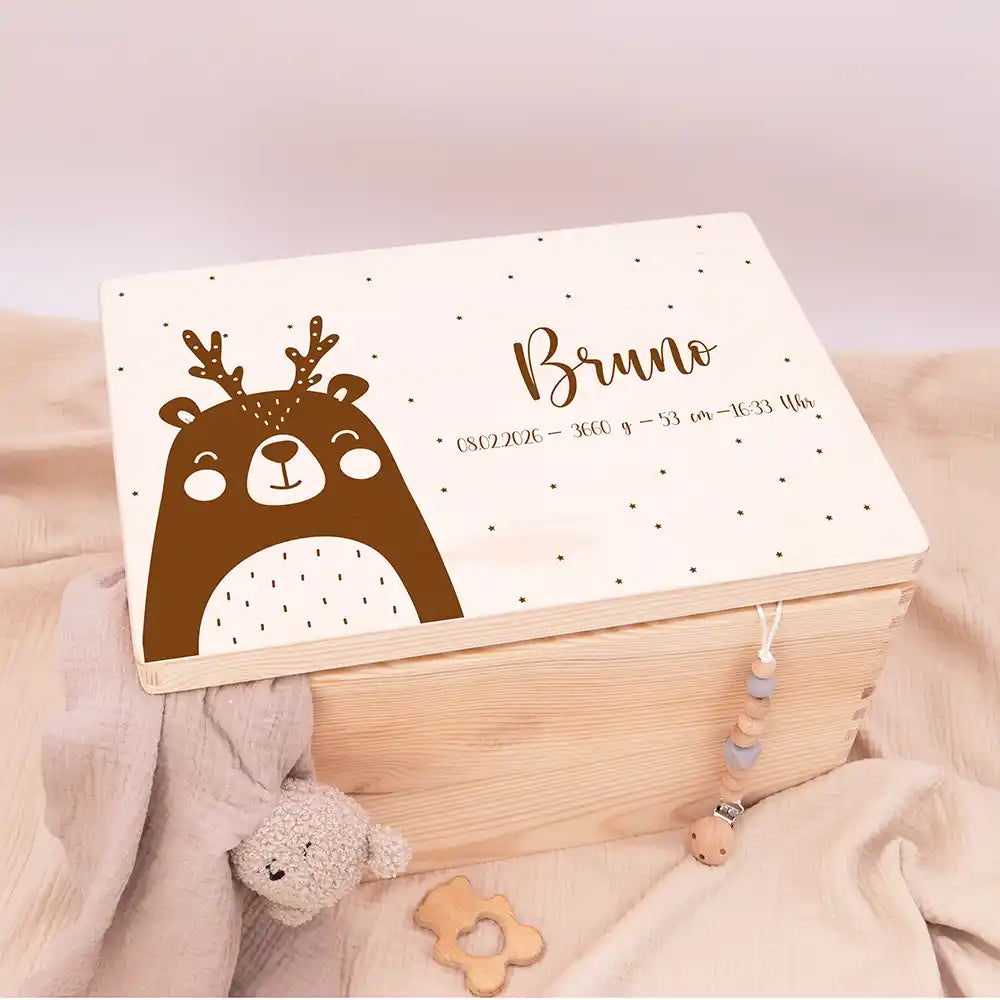 Personalisierte Erinnerungskiste X-Mas Bär