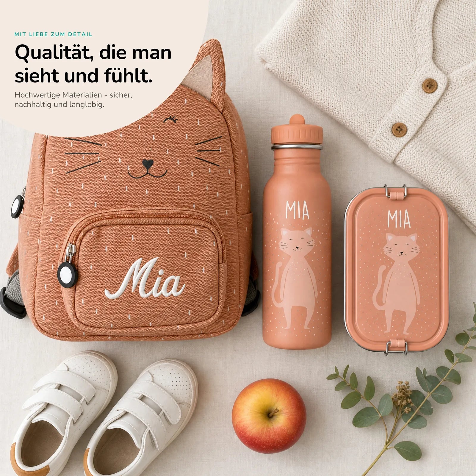 Trixie Kindergarten Set Katze, mit Namen im einheitlichen Kindergarten-Design