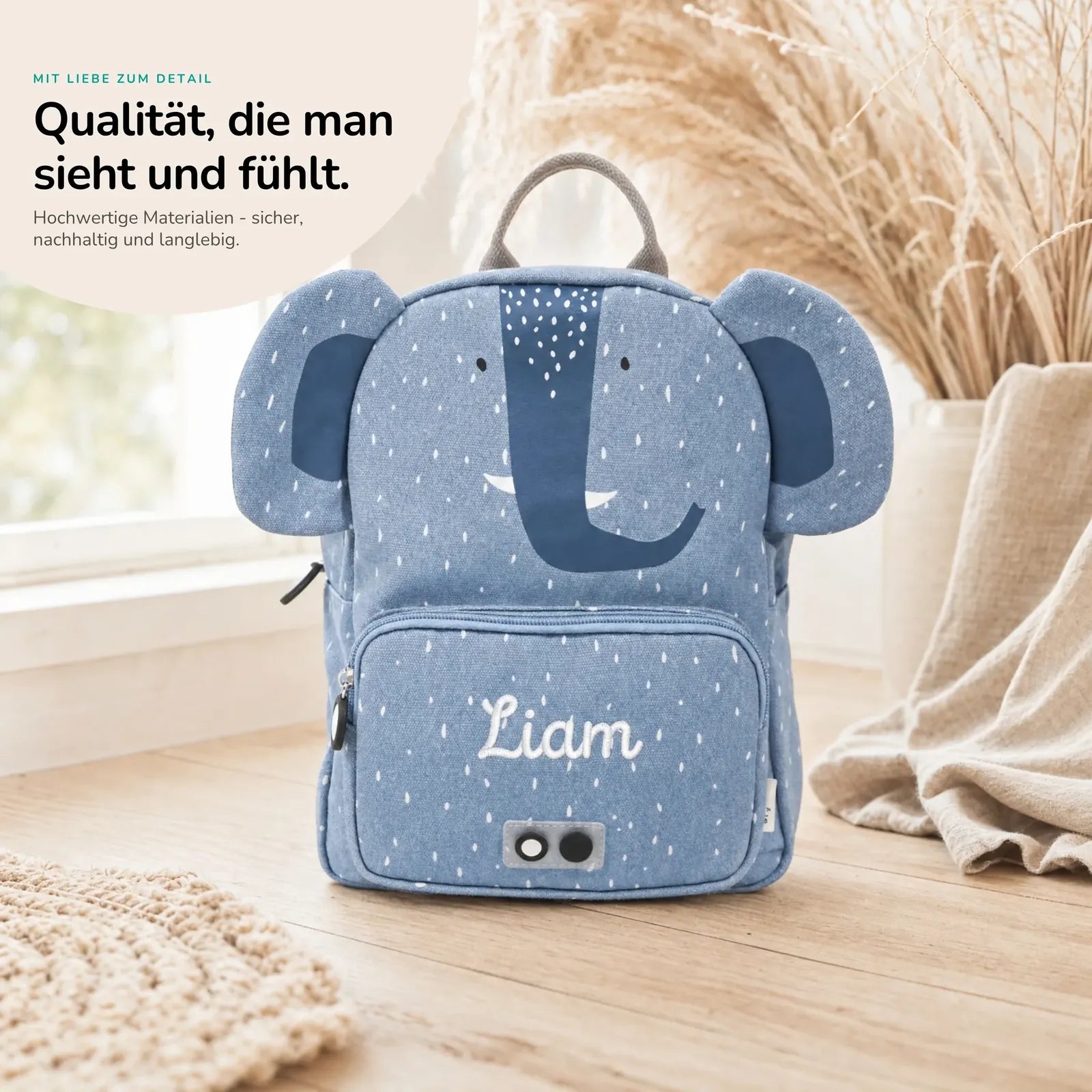 Trixie Kindergartenrucksack Elefant, Kita-Rucksack personalisiert