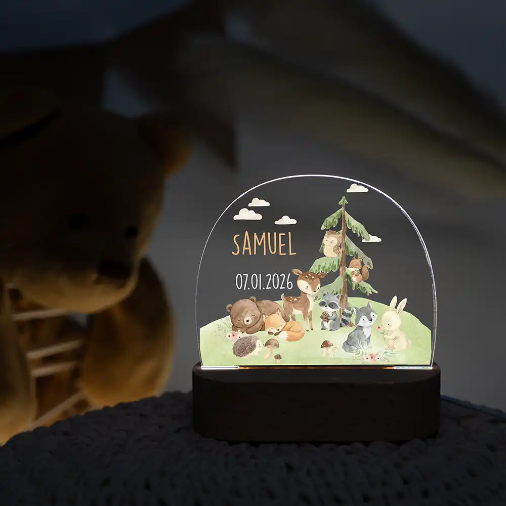 Nachtlicht Kinder personalisiert - Kleine Waldwunder