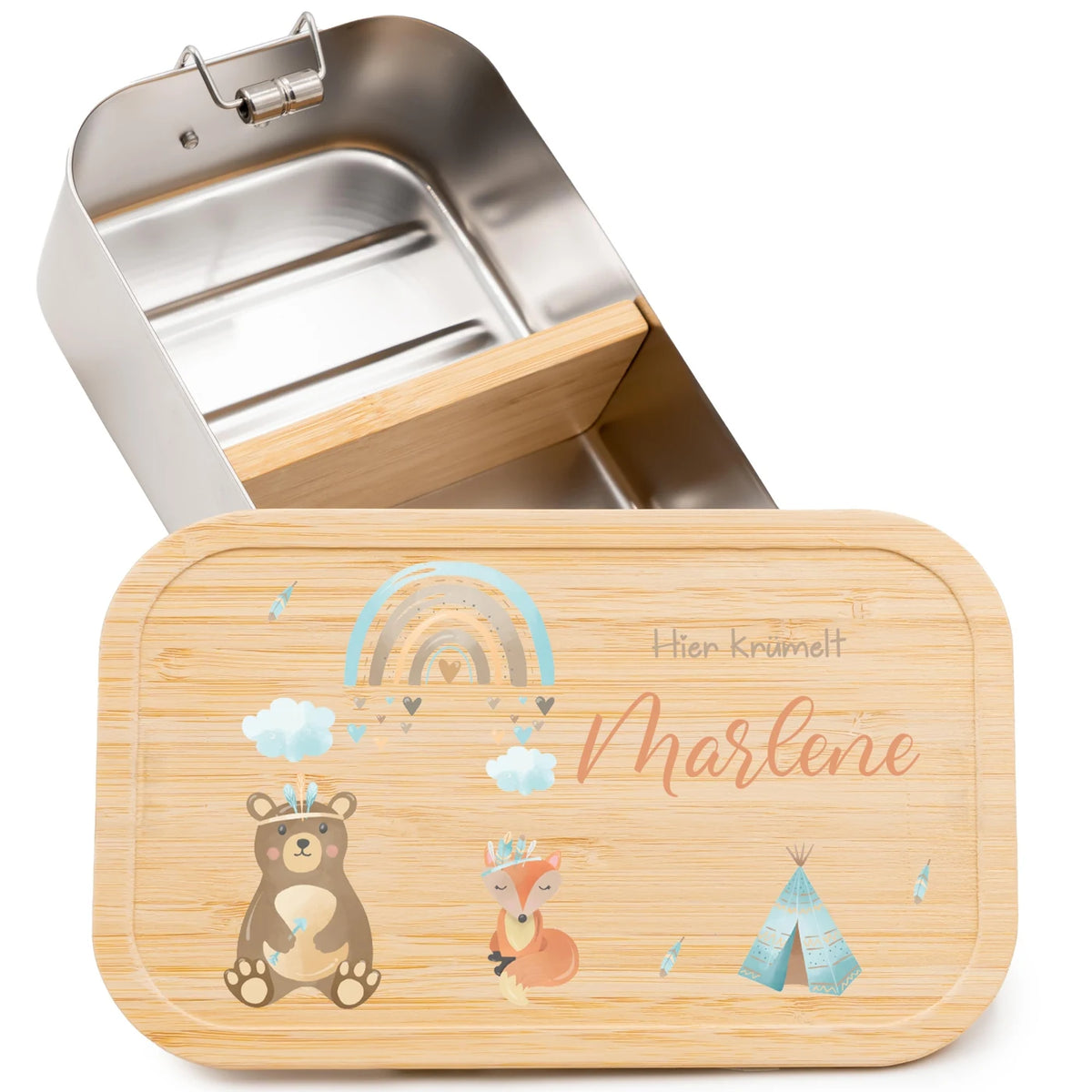 Brotdose Kinder personalisiert - Tipi