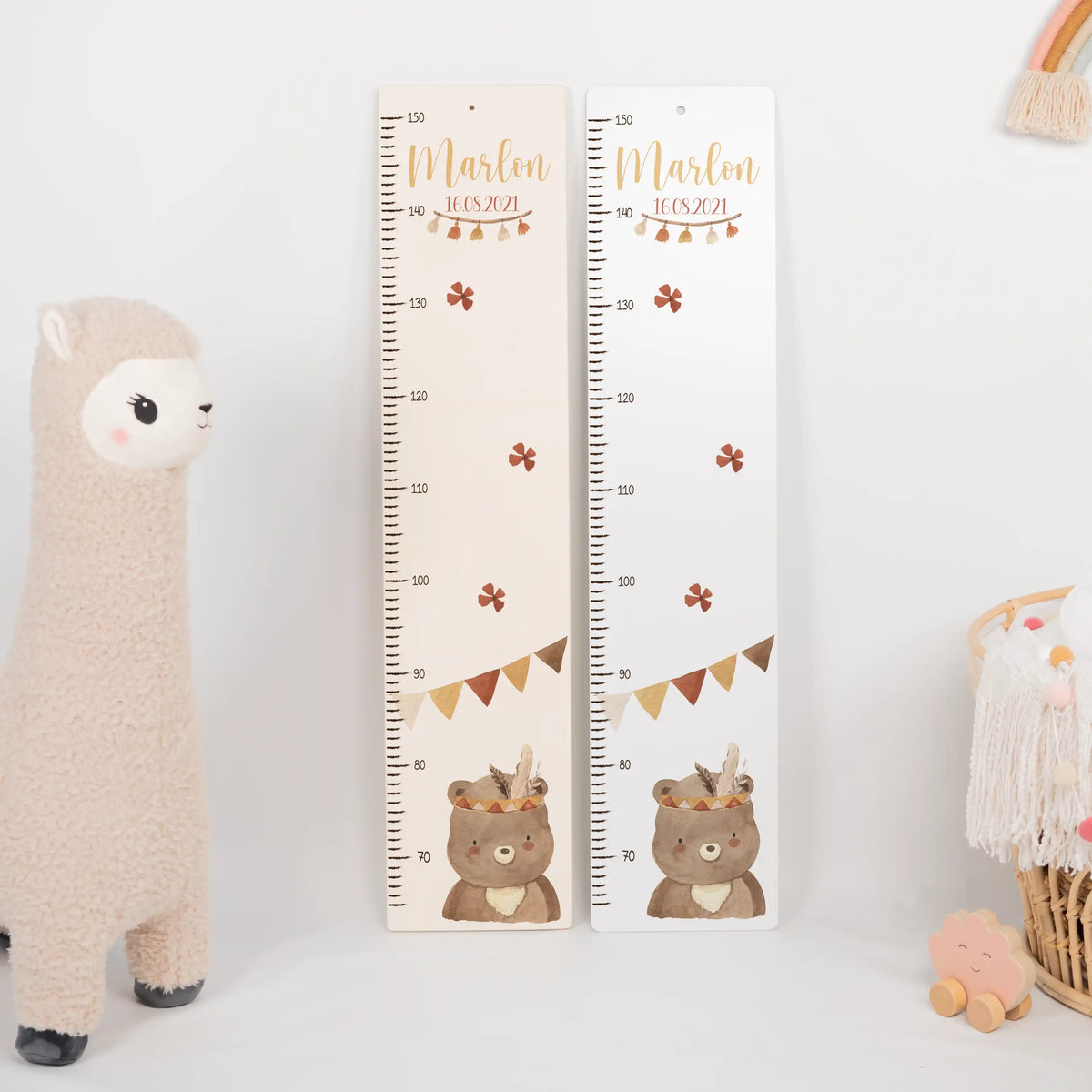 Messlatte Kinder Holz & Aluverbund - Bär Boho