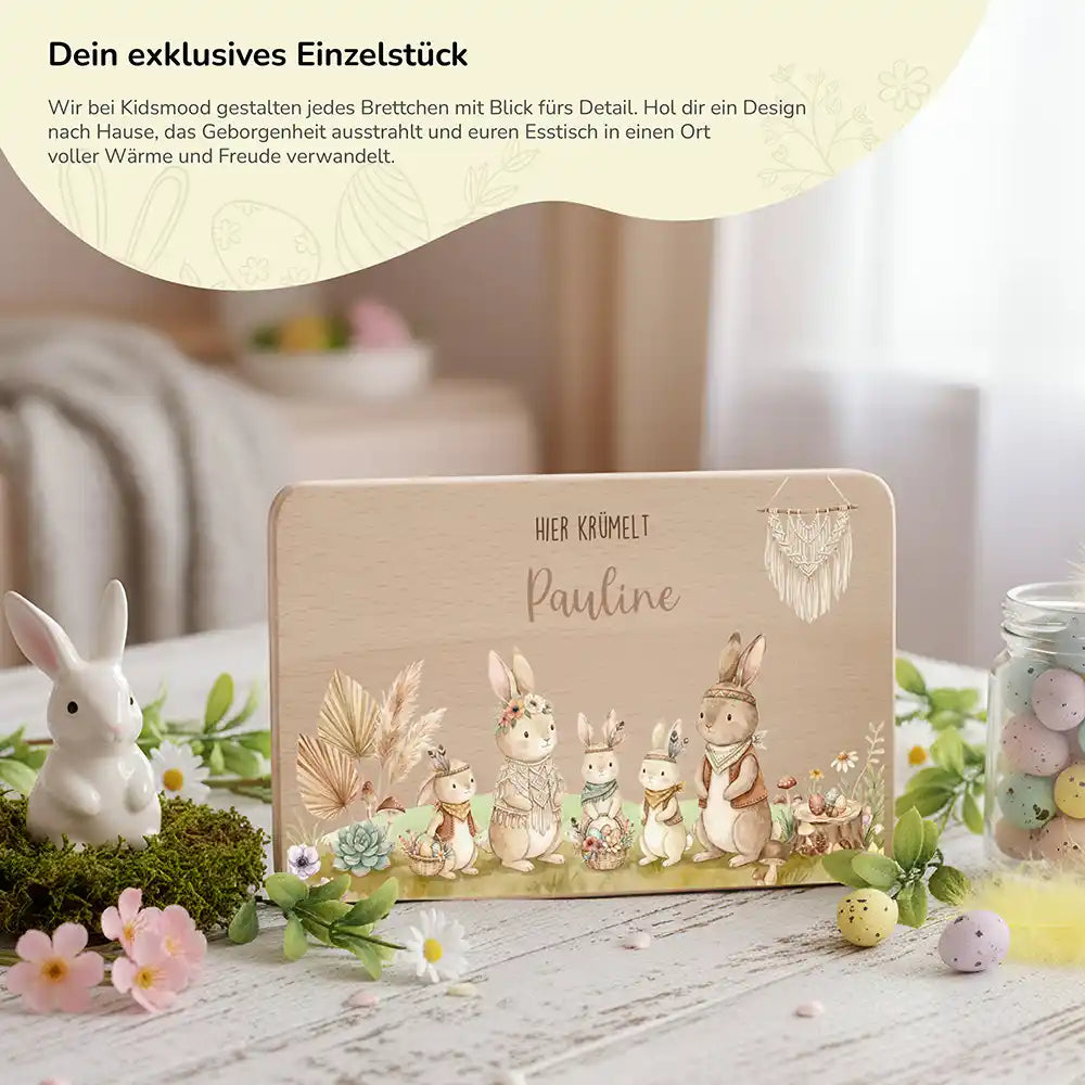 Frühstücksbrettchen Ostern - Osterhasen