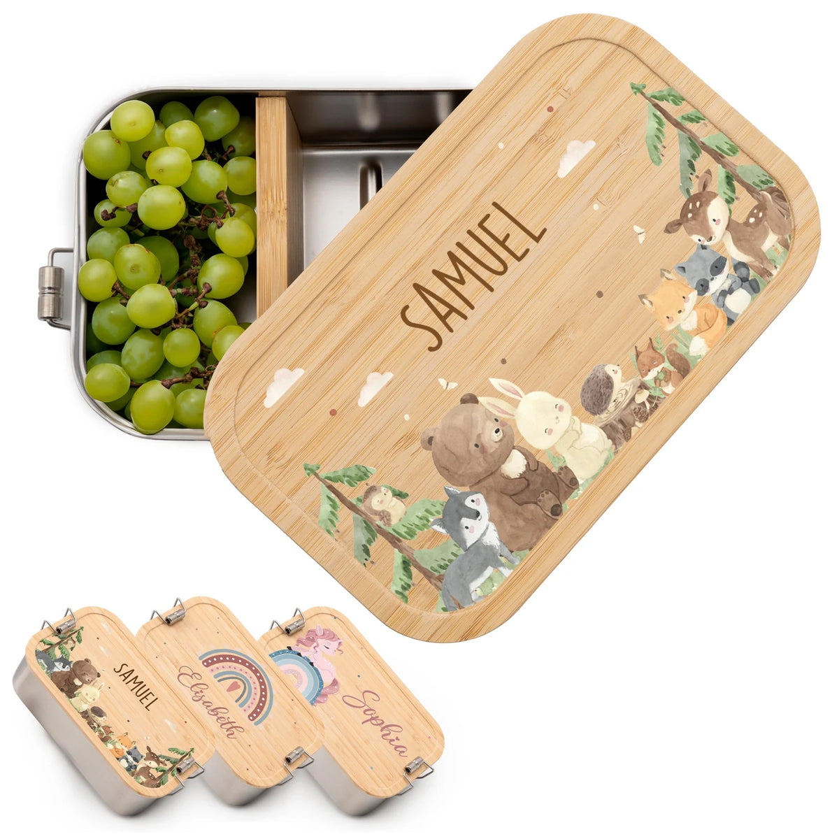 Brotdose Kinder personalisiert - Waldtiere