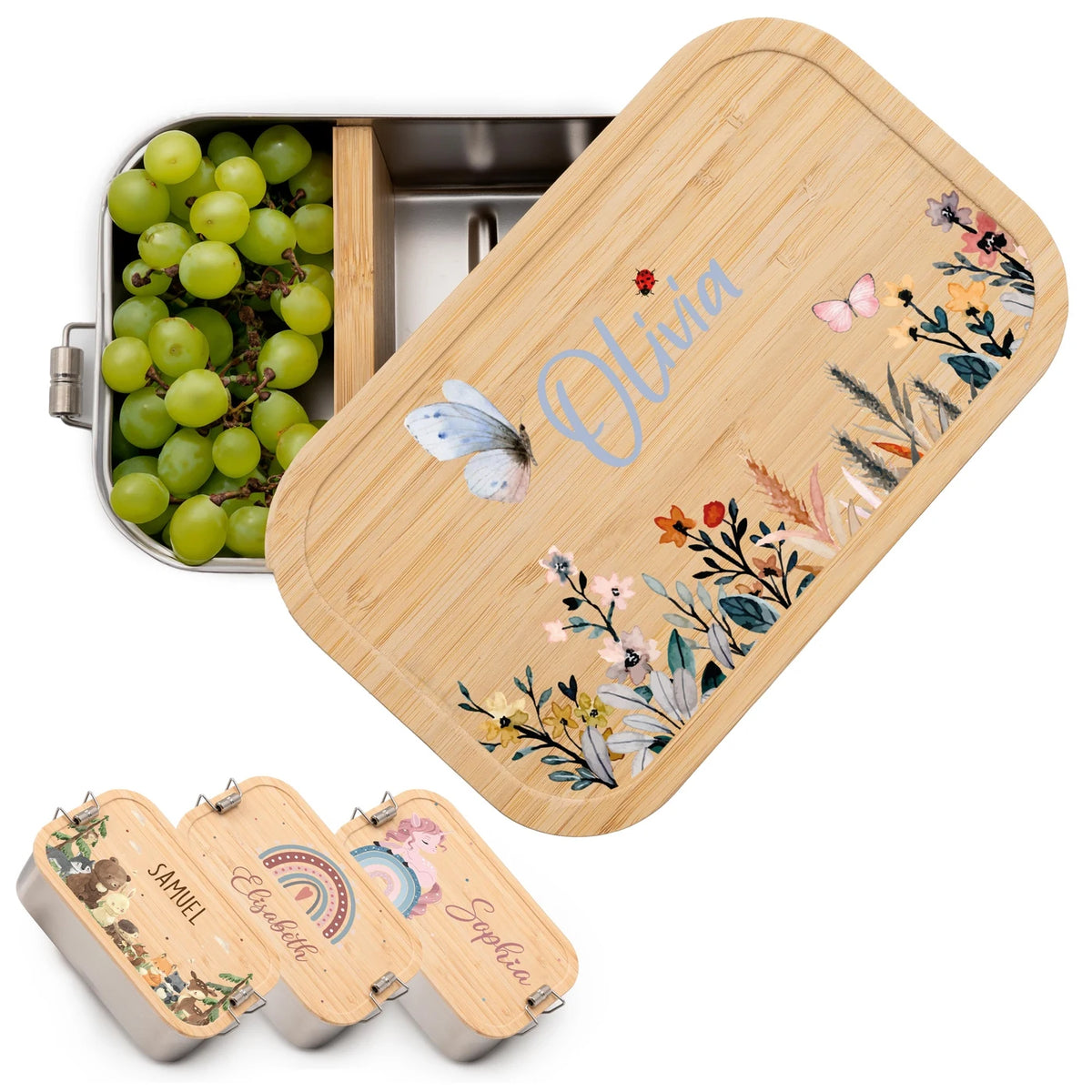 Brotdose Kinder personalisiert - Flora