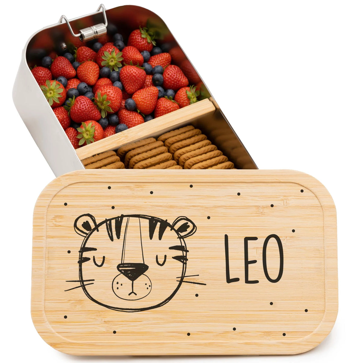 Brotdose personalisiert Tiger