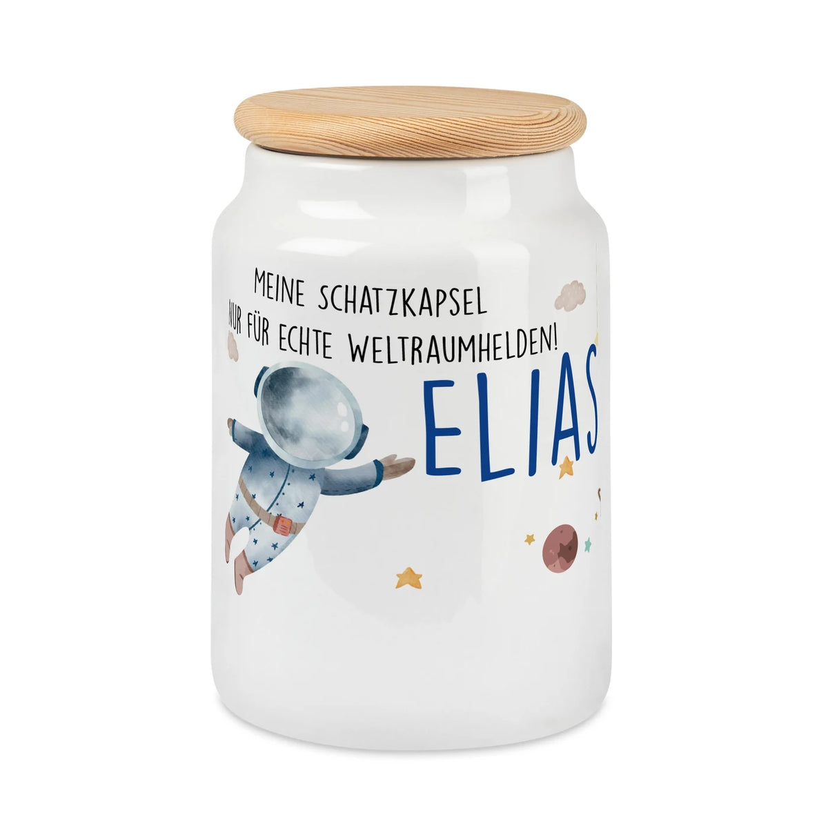Personalisierbare Keksdose mit Name - Astronaut