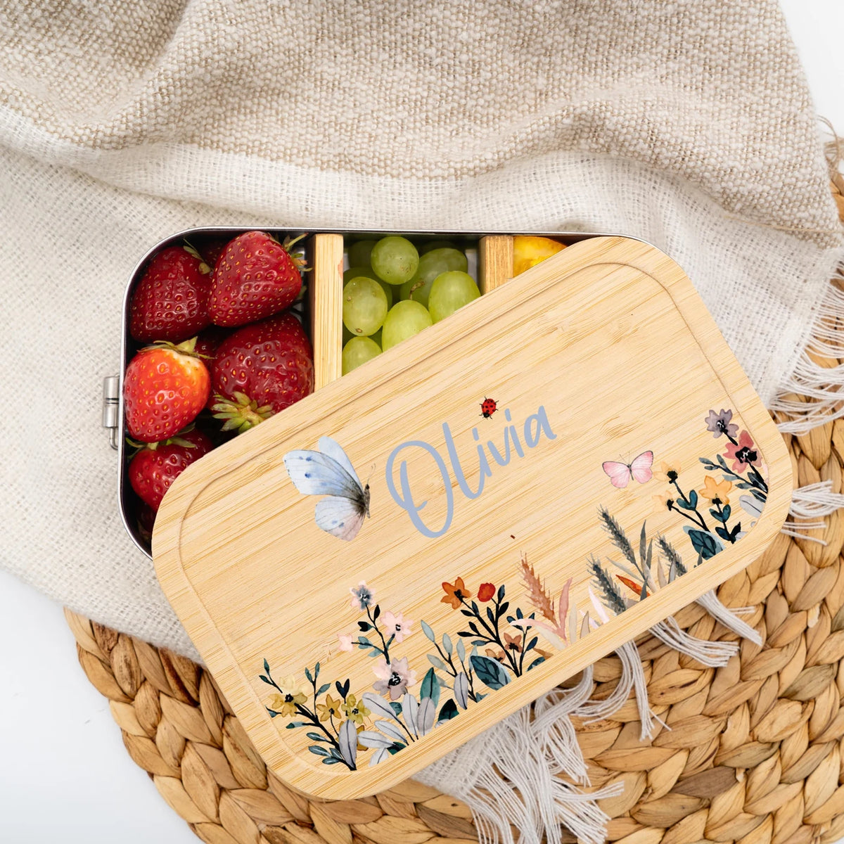 Brotdose Kinder personalisiert - Flora