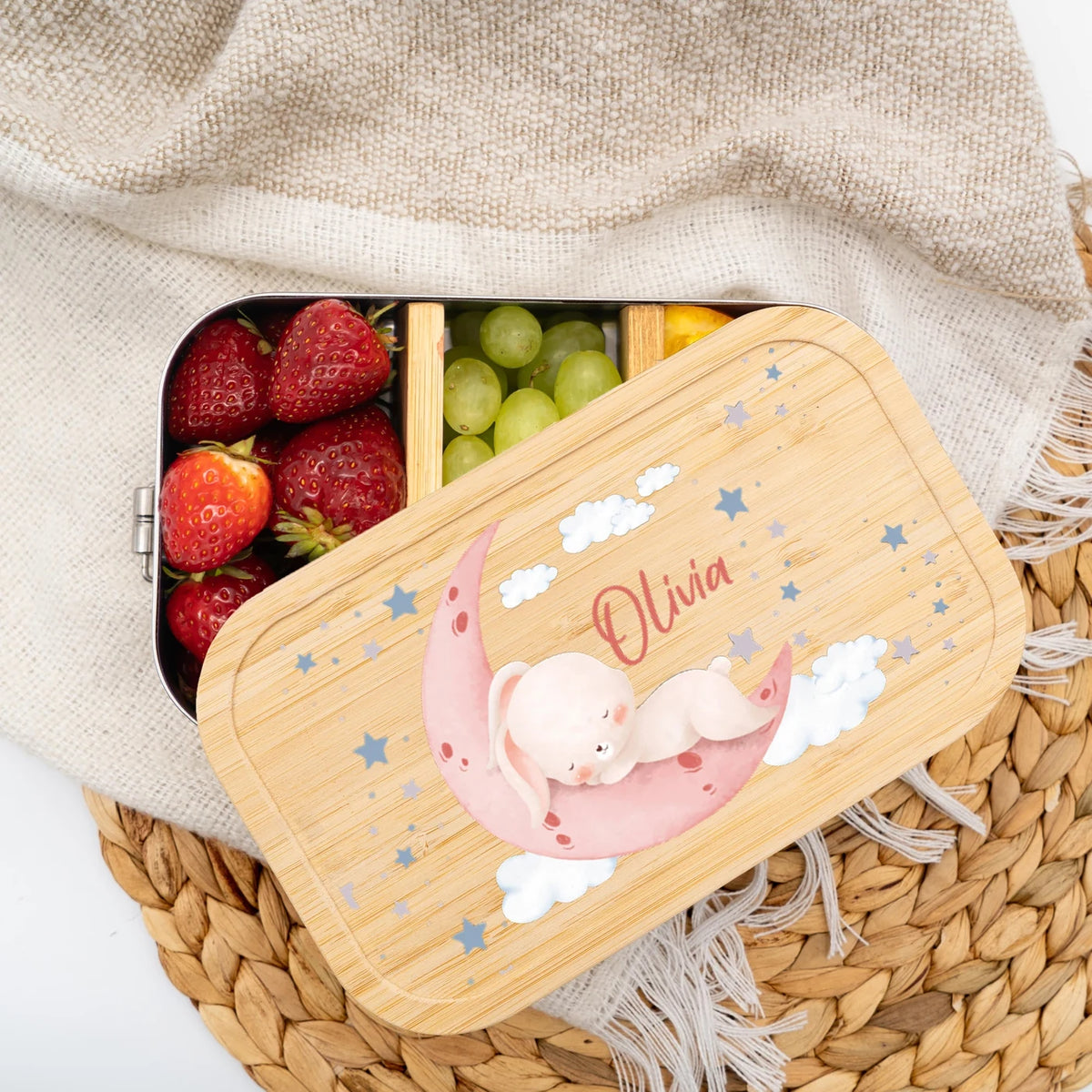 Brotdose Kinder personalisiert Baby Hase