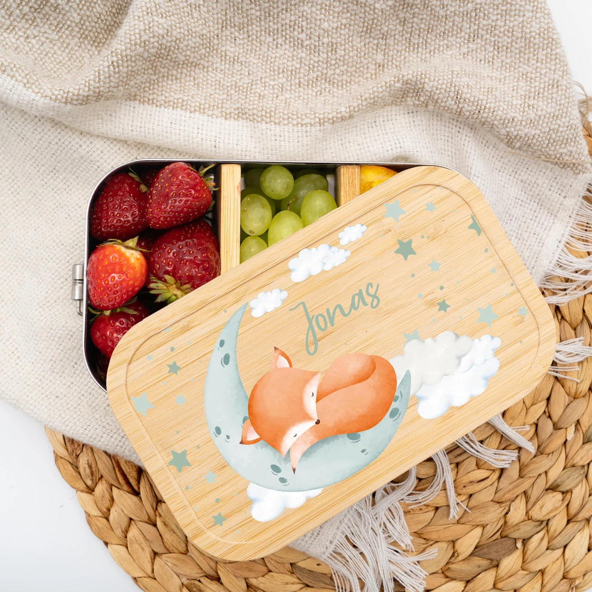 Brotdose Kinder personalisiert Baby Fuchs