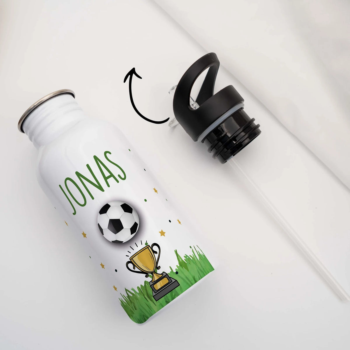 Trinkflasche Kinder Edelstahl - Fußball Champion