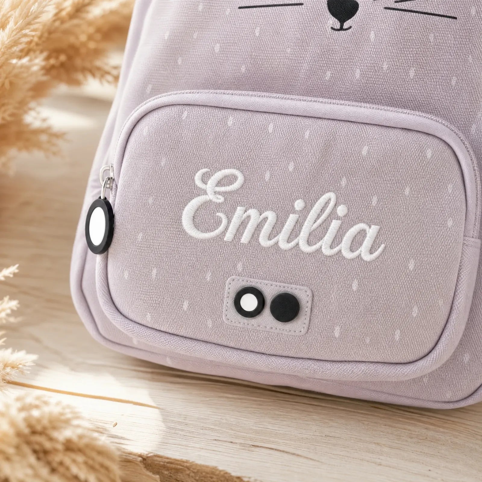 Trixie Kindergartenrucksack Maus, Brustschnalle und Namensschild innen