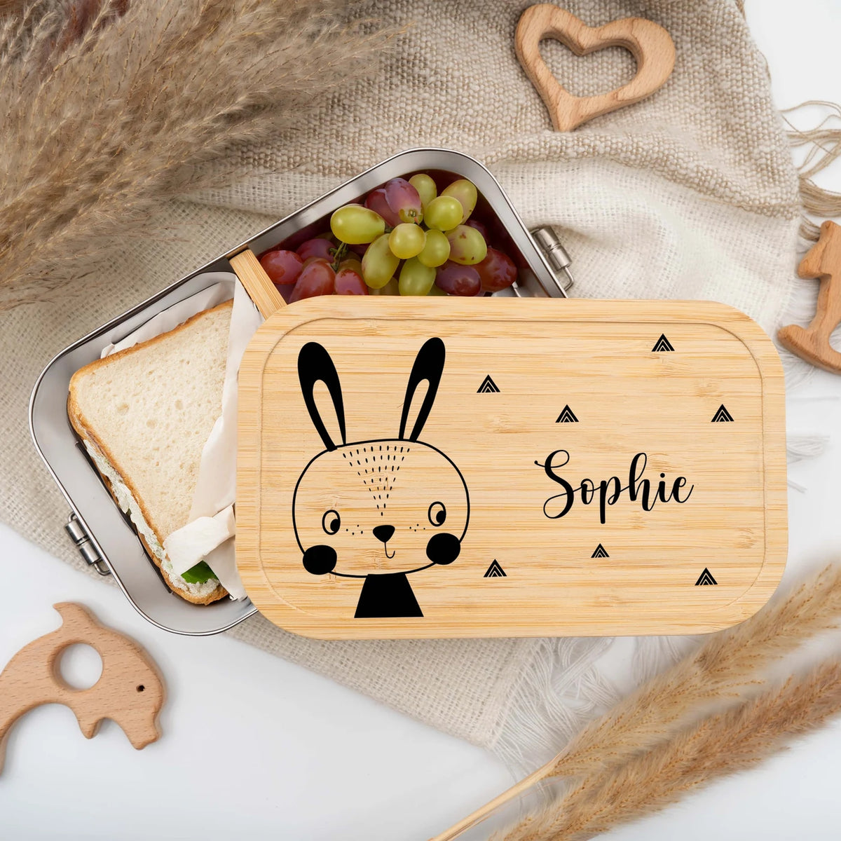Brotdose personalisiert Hase