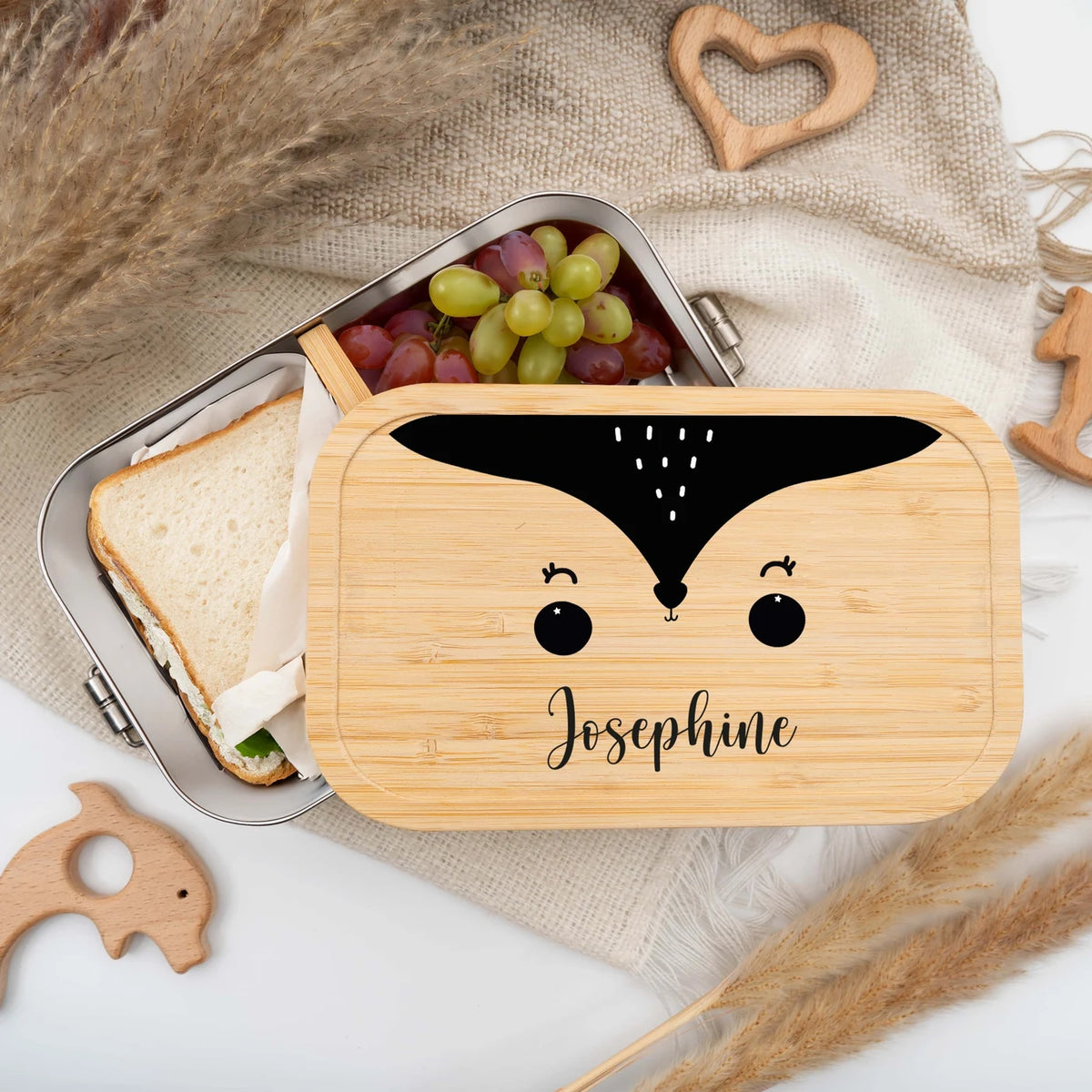 Brotdose personalisiert Fuchsgesicht