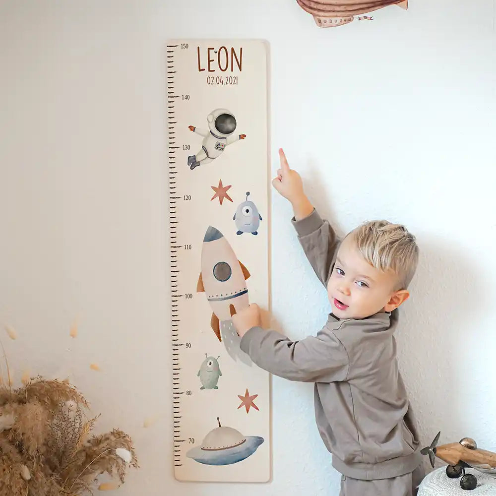 Messlatte Kinder Holz & Aluverbund - Astronaut