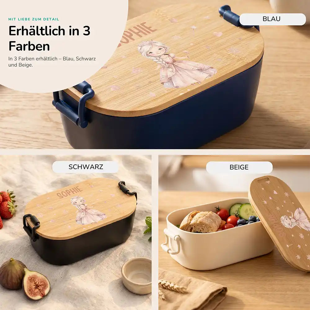 Brotdose Kinder personalisiert Prinzessin, Lifestyle Kita Schule und unterwegs