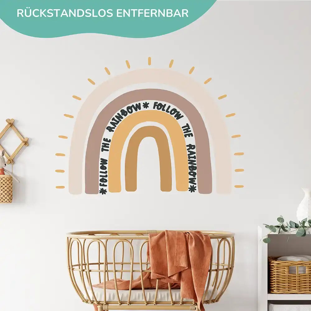 Wandaufkleber rainbow "follow the rainbow"