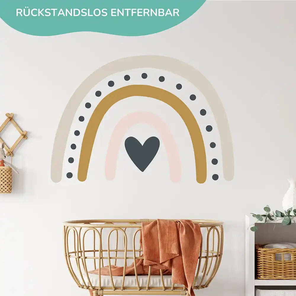 Wandaufkleber rainbow mini dot