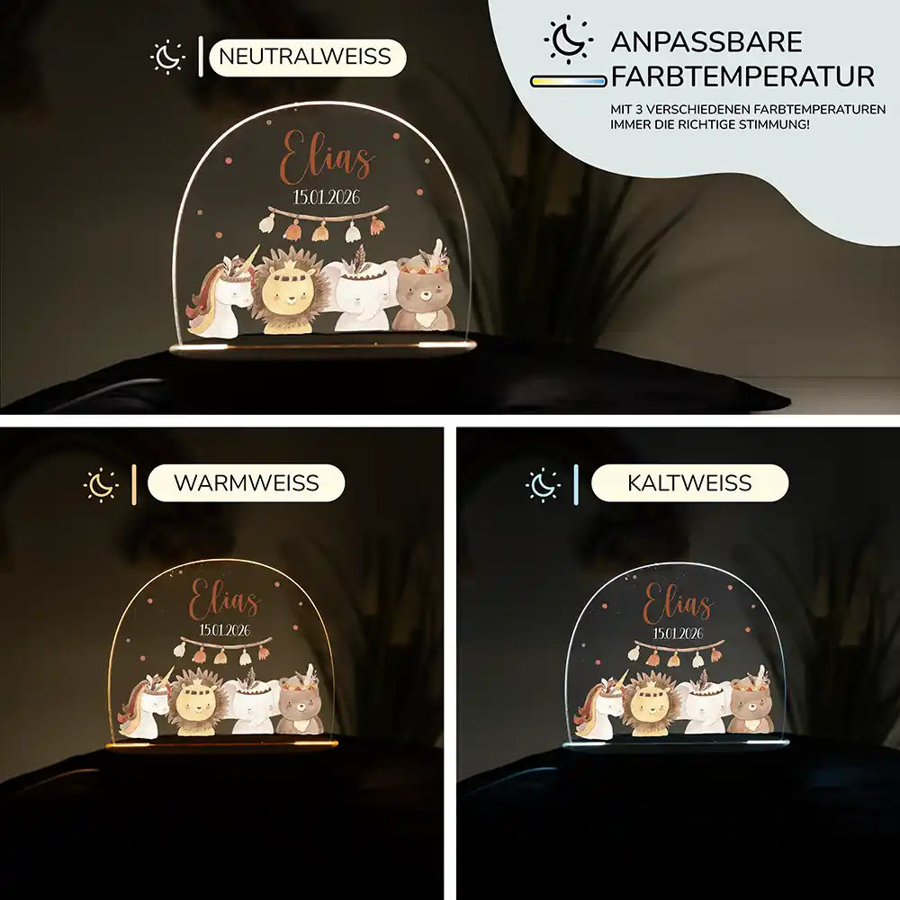 Kinderzimmer Bundle Tonieregal und Nachtlicht - Bär mit Löwe