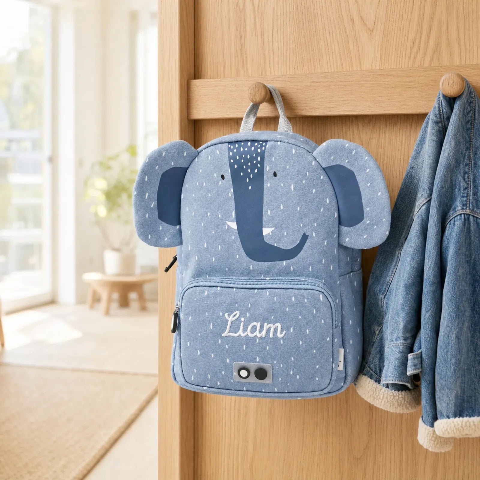 Trixie Kindergartenrucksack Elefant, Baumwoll-Außenseite mit Wunschname