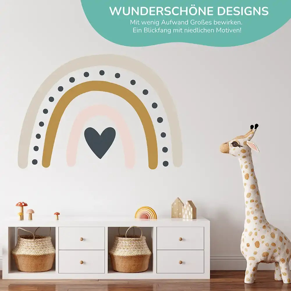 Wandaufkleber rainbow mini dot