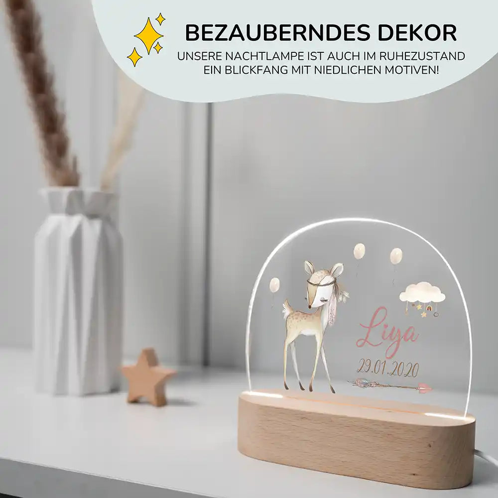 Kinderzimmer Bundle Tonieregal und Nachtlicht - Niedliches Reh