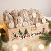 Adventskalender zum Befüllen "Weihnachten im Winterwald" personalisiert