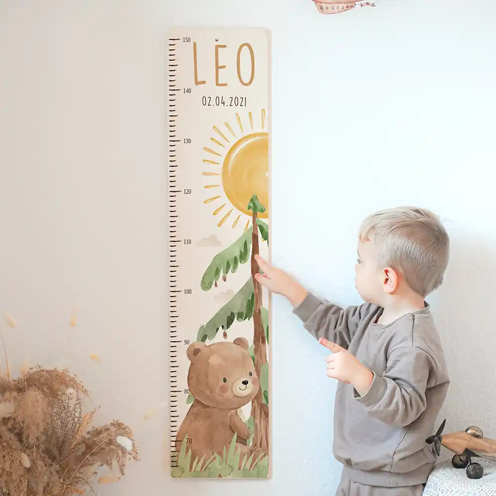 Messlatte Kinder Holz & Aluverbund - Bär