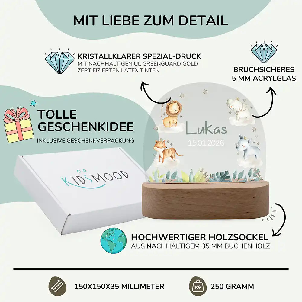 Kinderzimmer Bundle Tonieregal und Nachtlicht - Safari