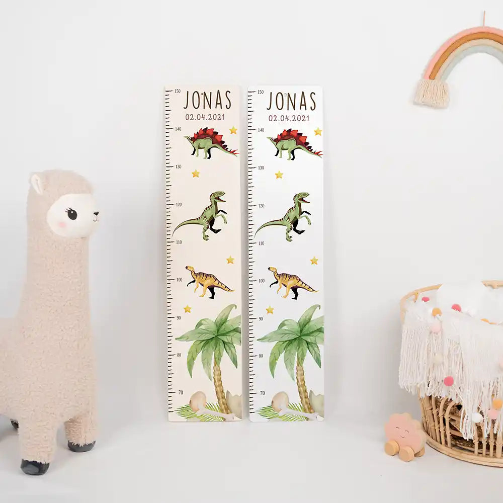 Messlatte Kinder Holz & Aluverbund - Dinosaurier