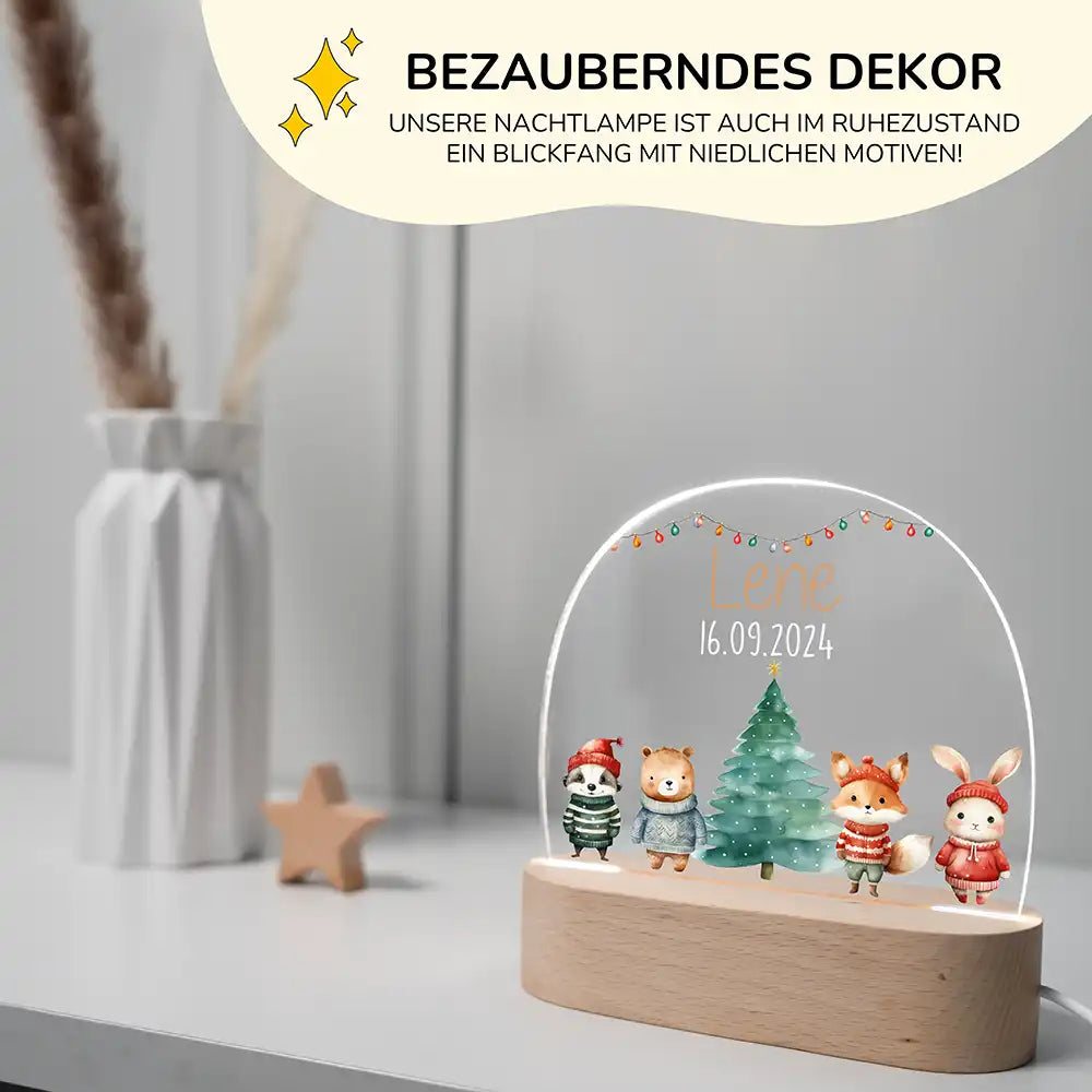 Nachtlicht Kinder personalisiert Weihnachten - Kleine Entdecker