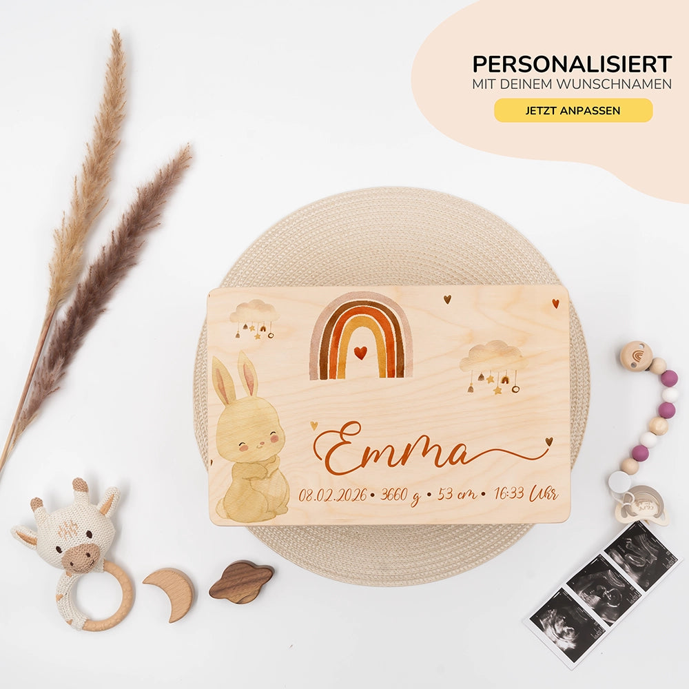 Erinnerungsbox Baby - Hase Boho