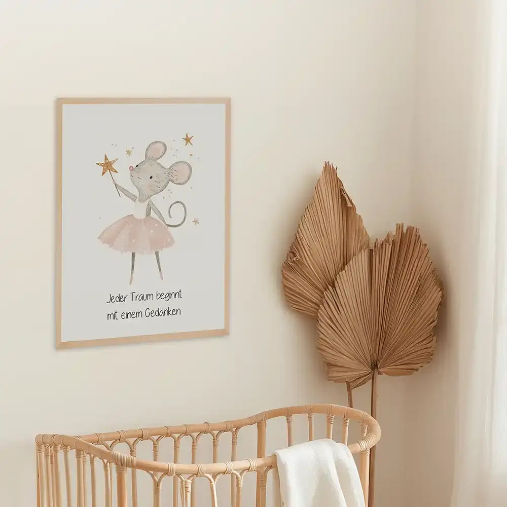 Poster 3er-Set - Einhorn, Wal & Mäuschen fürs Kinderzimmer