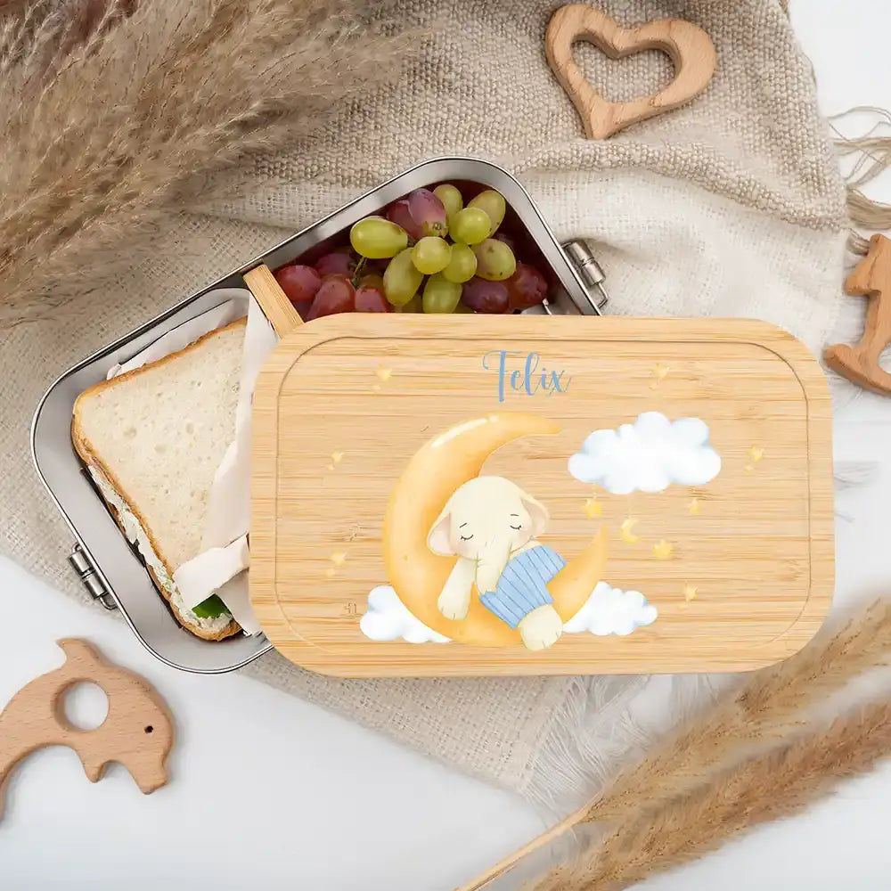 personalisierte brotdose mit süßem elefant design