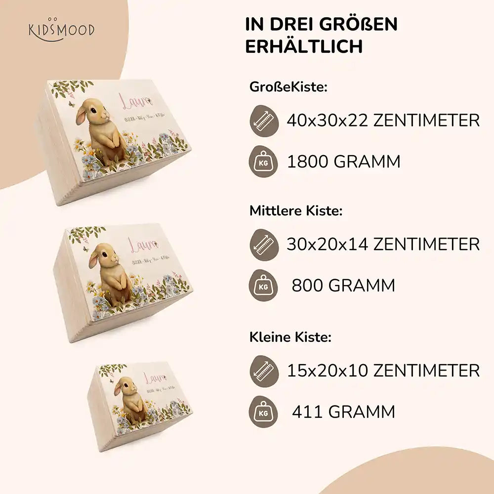 Erinnerungsbox Baby - Niedlicher Hase Ostern