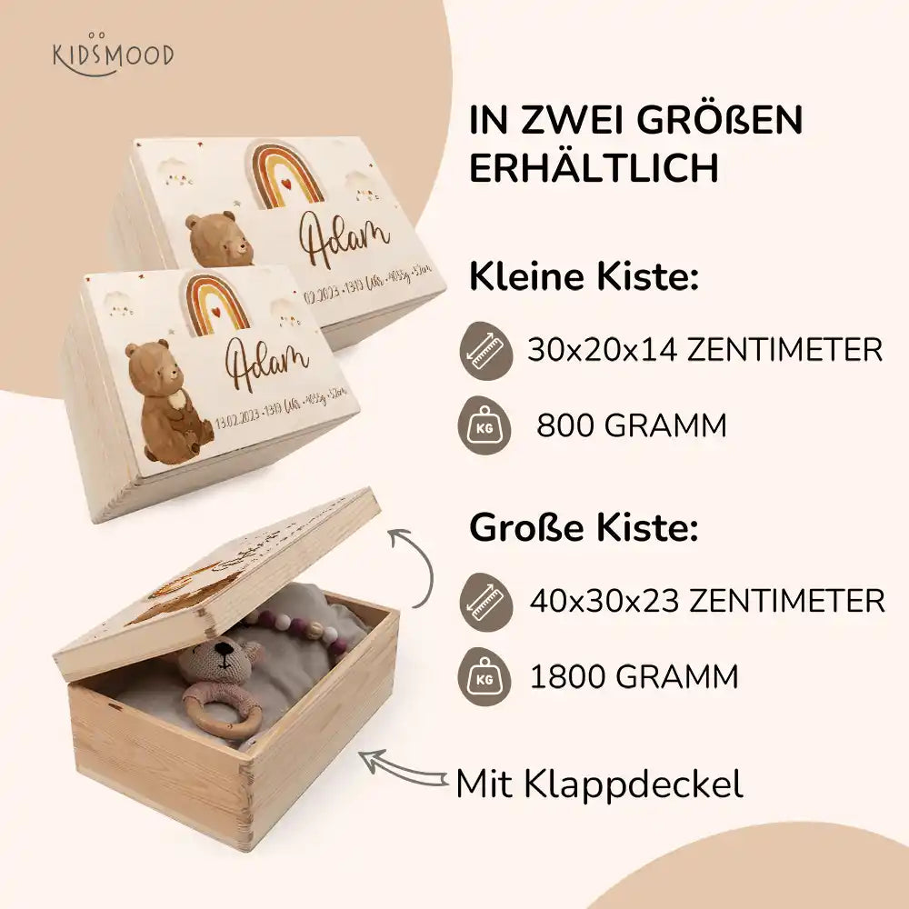 Erinnerungsbox Baby - Boho Bär