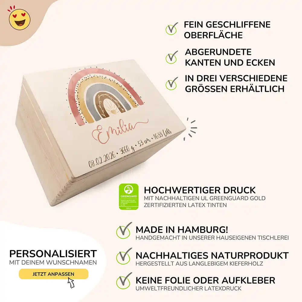 Erinnerungsbox Baby - Regenbogen