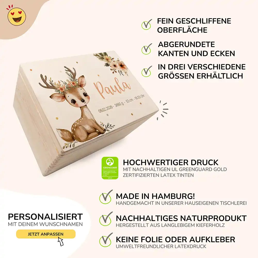 Erinnerungsbox Baby - Baby Reh