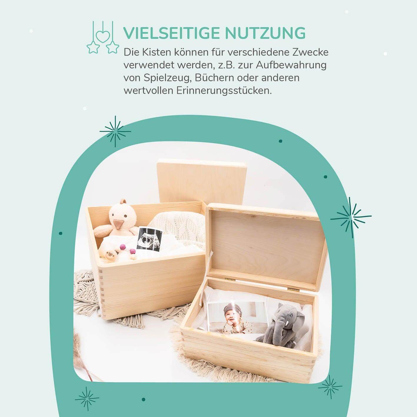 detailed view of deer family design on memory box