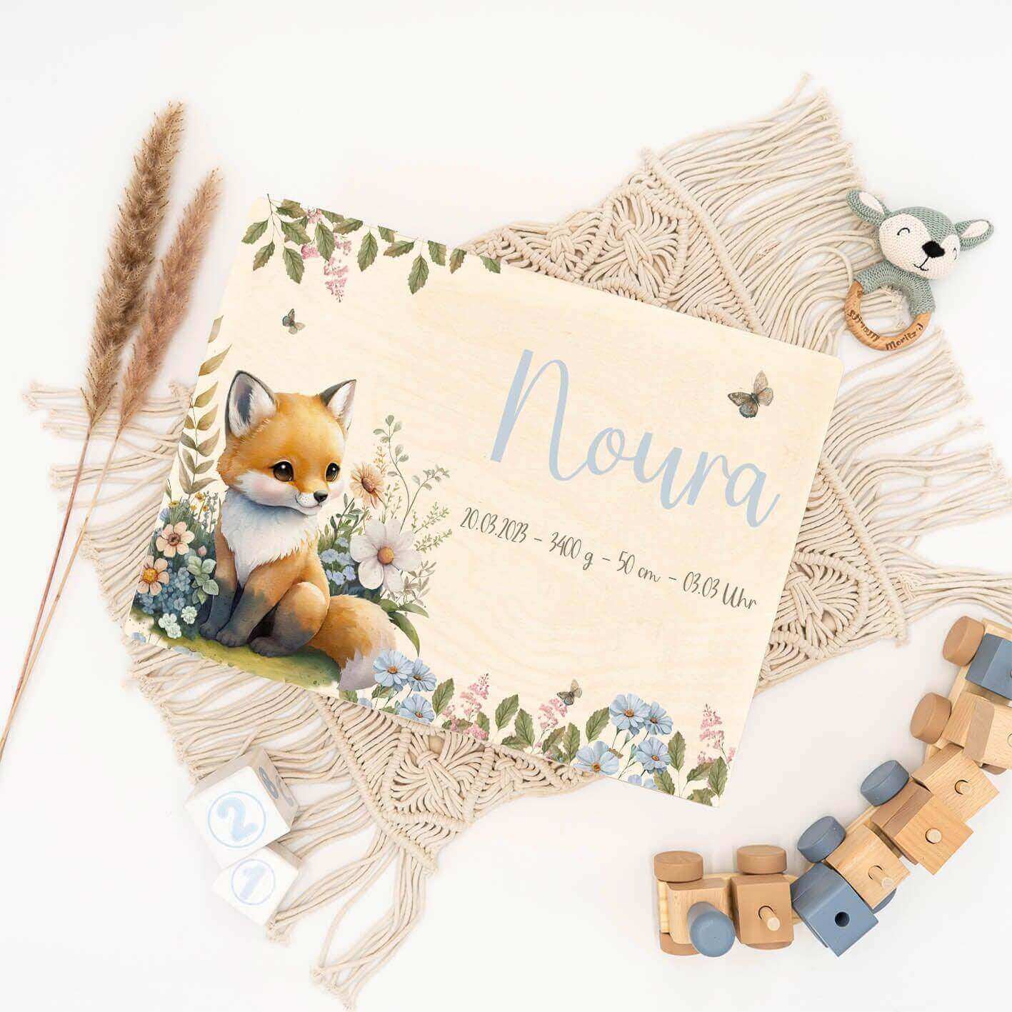 Willkommen auf der Welt – Geschenkset "Fuchs"