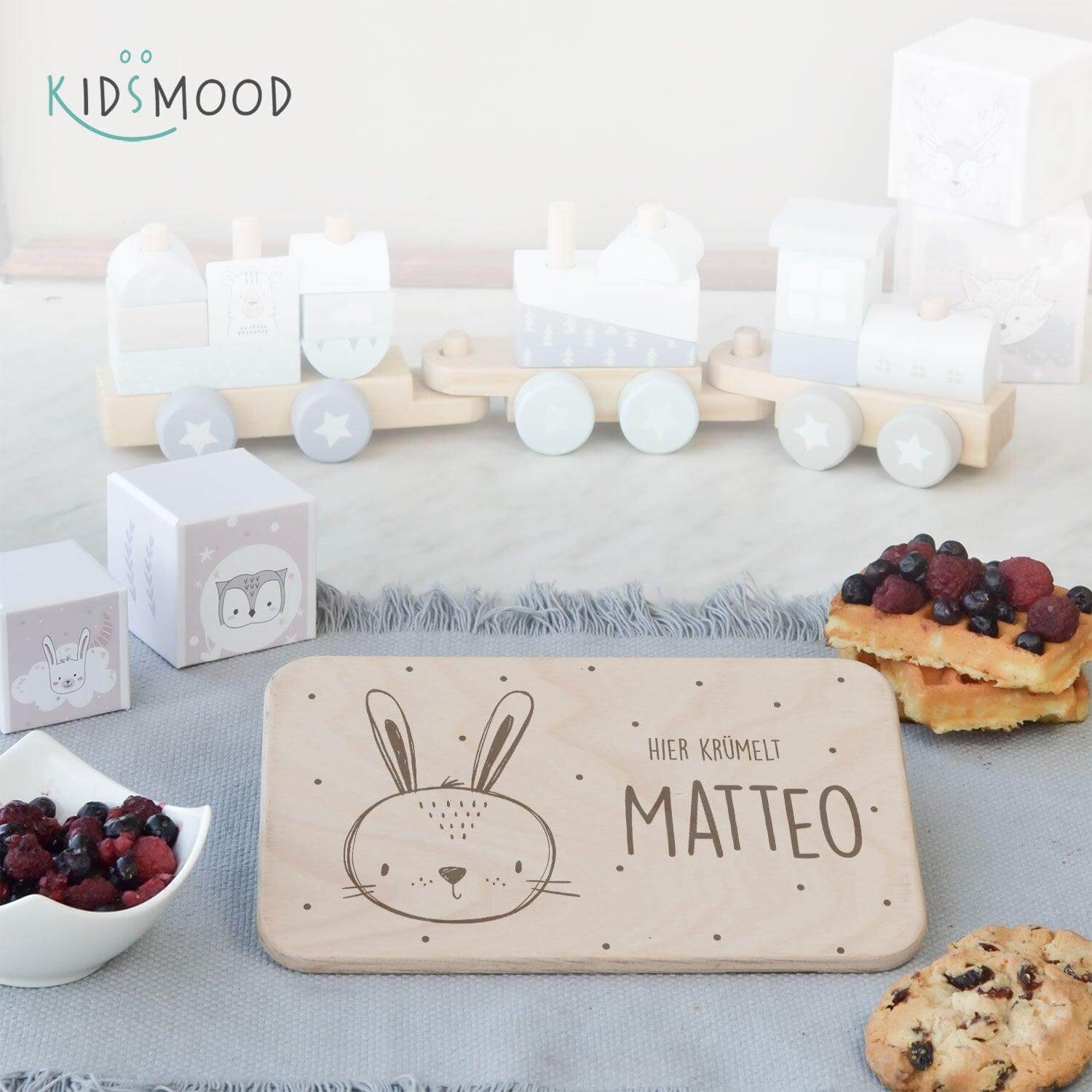 handcrafted breakfast board with personalized engraving