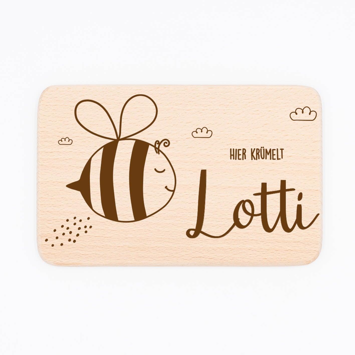 breakfast board with biene motif for children