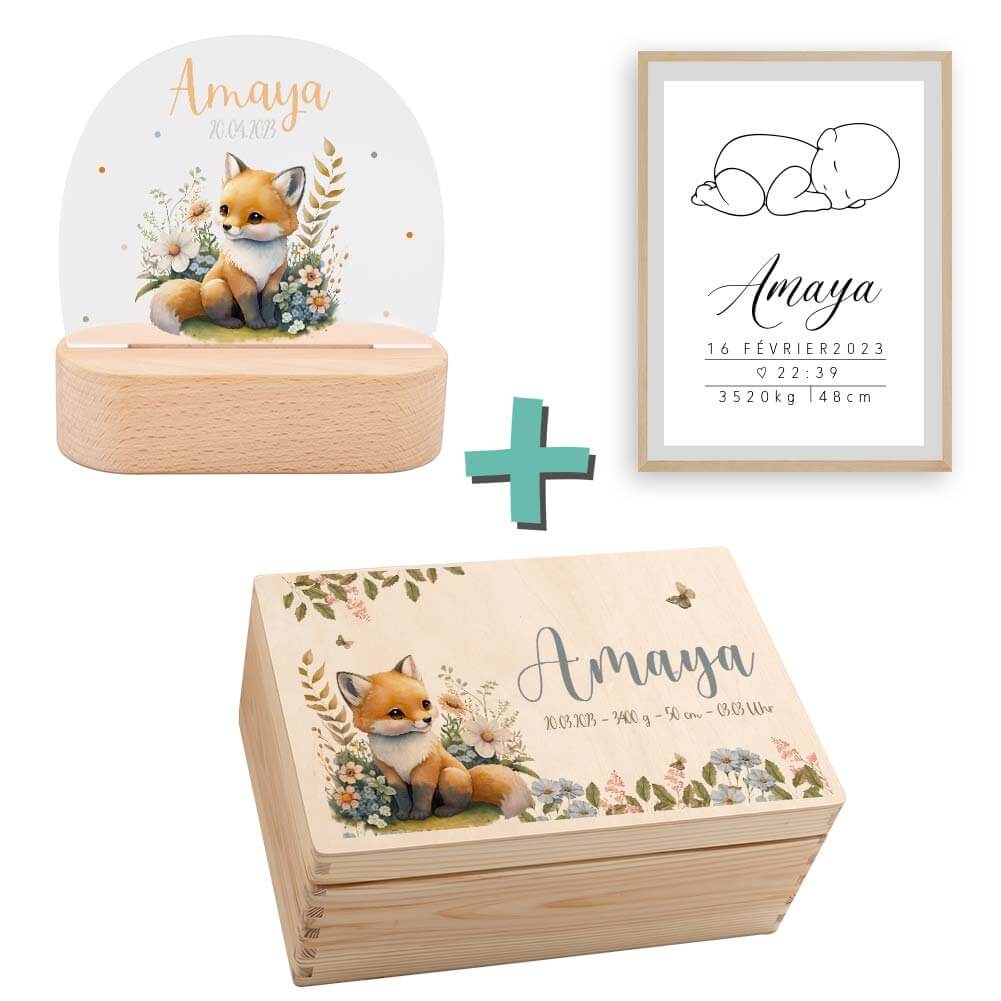 Willkommen auf der Welt – Geschenkset "Fuchs"